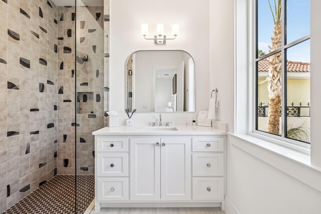 4658 Destiny Way, Destin, FL 32541 - bathroom featuring a stall shower and vanity