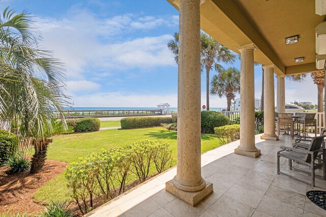 17 Saint Martin Cir, Miramar Beach, FL 32550 - view of patio / terrace with a water view