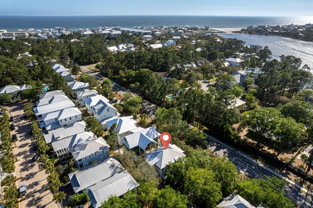 18 Eastern Lake Ct, Santa Rosa Beach, FL 32459 - aerial view of property and surrounding area with a large body of water and a tree filled landscape