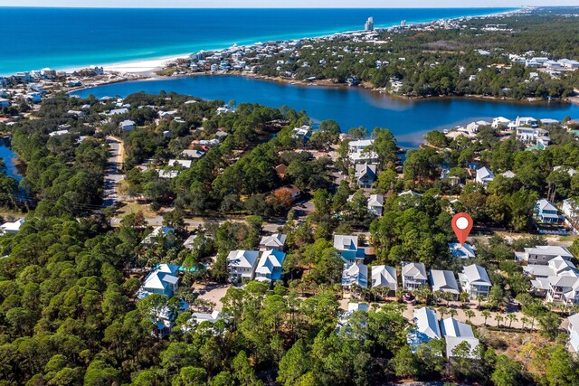 18 Eastern Lake Ct, Santa Rosa Beach, FL 32459 - aerial view of property's location featuring a nearby body of water and nearby suburban area