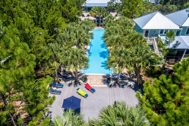 18 Eastern Lake Ct, Santa Rosa Beach, FL 32459 - bird's eye view of a pool
