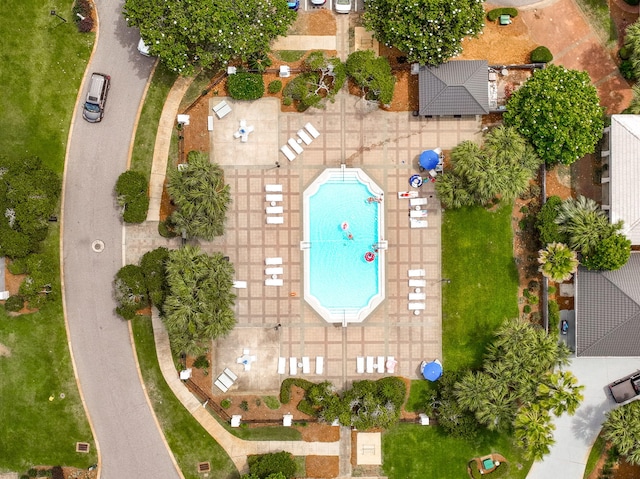 34 Opal Cv, Miramar Beach, FL 32550 - bird's eye view of a pool area
