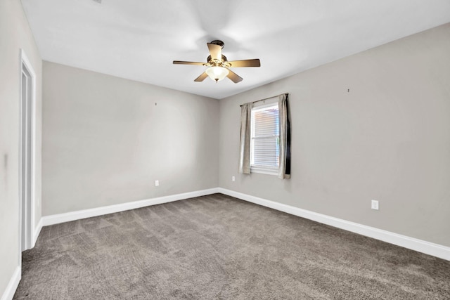 526 Valparaiso Pkwy Unit B, Valparaiso, FL 32580 - unfurnished room with carpet, a ceiling fan, and baseboards