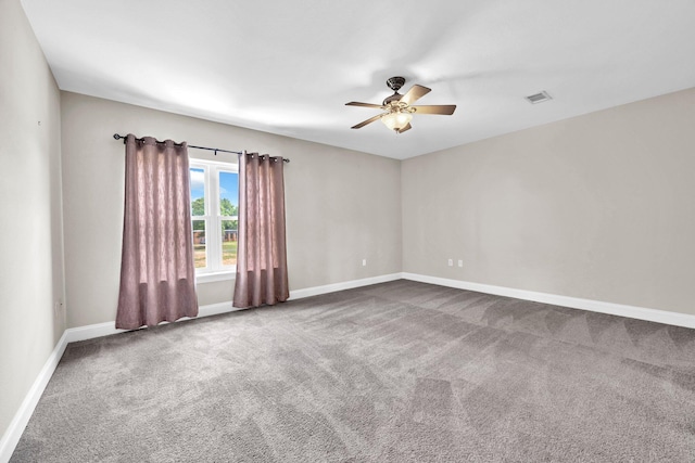 526 Valparaiso Pkwy Unit B, Valparaiso, FL 32580 - empty room featuring carpet flooring, ceiling fan, and baseboards