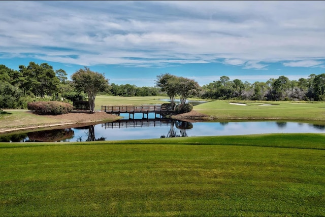 302 Sand Myrtle Trl, Destin, FL 32541 - water view with a golf club and a tree filled landscape