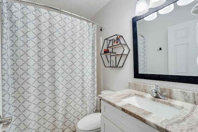 16 Court Dr, Destin, FL 32541 - bathroom with vanity, toilet, and a shower with shower curtain