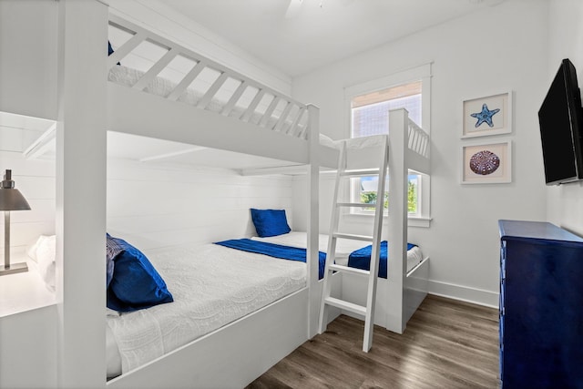 11 E Pine Lands Loop Unit A, Inlet Beach, FL 32461 - bedroom featuring wood finished floors, baseboards, and ceiling fan