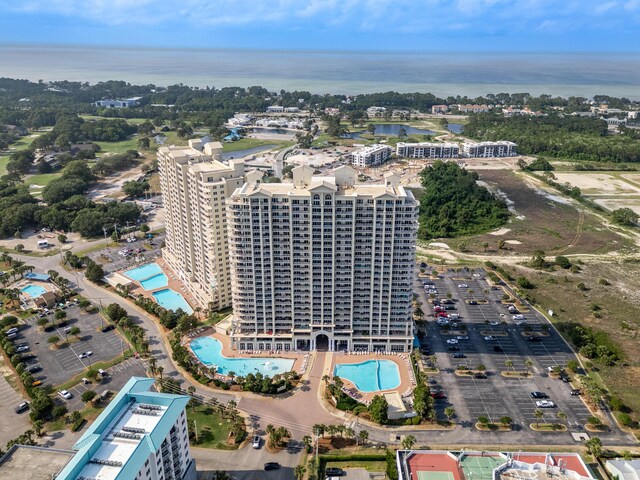 112 Seascape Dr Unit 1807, Miramar Beach, FL 32550 - aerial view of property's location with a pool area and a nearby body of water