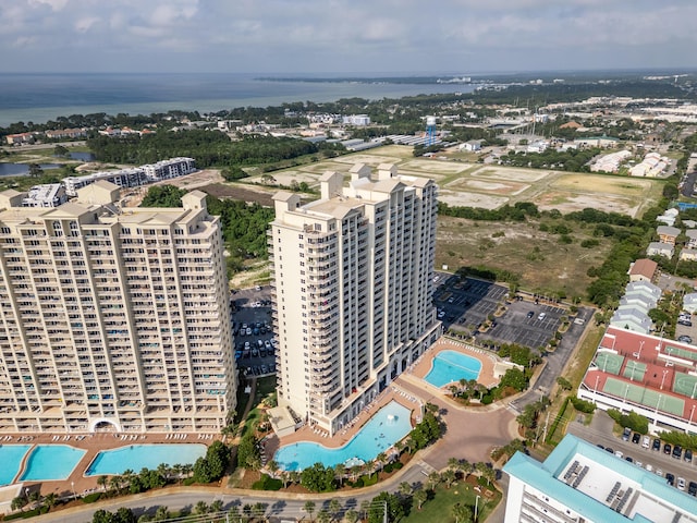 112 Seascape Dr Unit 1807, Miramar Beach, FL 32550 - aerial view of property's location featuring a pool and a large body of water