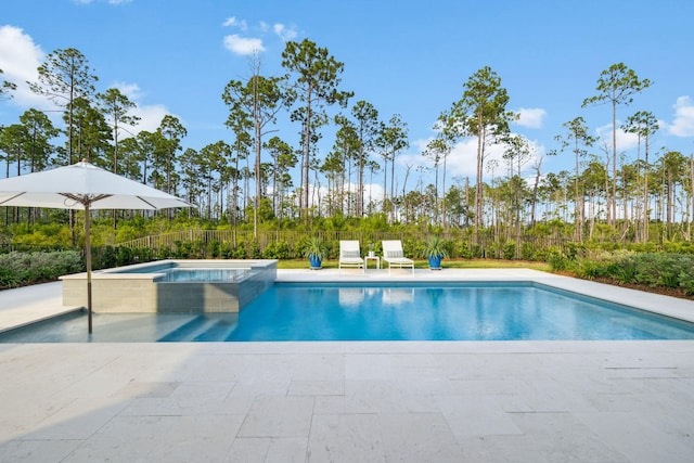 282 W Lafayette Rd, Inlet Beach, FL 32461 - view of pool featuring a pool with connected hot tub and a patio area