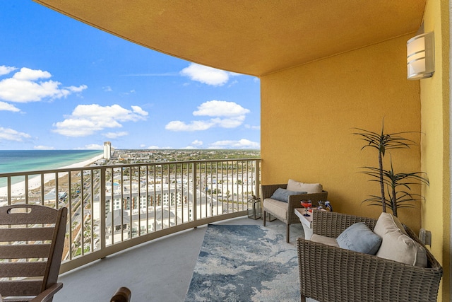 15928 Front Beach Rd # 32003, Panama City Beach, FL 32413 - balcony featuring view of water and beach