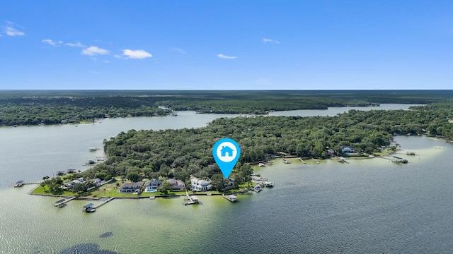 23 Paradise Point Rd, Shalimar, FL 32579 - drone / aerial view of a nearby body of water and a heavily wooded area
