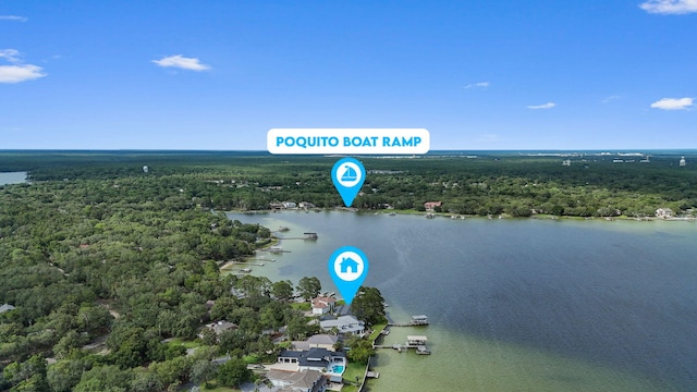 23 Paradise Point Rd, Shalimar, FL 32579 - drone / aerial view of a forest and a large body of water