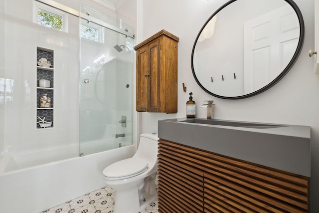 300 Cassine Garden Cir, Santa Rosa Beach, FL 32459 - bathroom with vanity and shower / bath combination with glass door