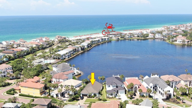 72 Tranquility Ln, Destin, FL 32541 - aerial perspective of suburban area featuring a large body of water