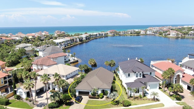 72 Tranquility Ln, Destin, FL 32541 - aerial perspective of suburban area with a large body of water