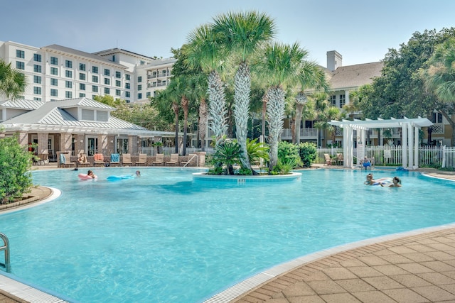 9200 Baytowne Wharf Blvd Unit 341, Miramar Beach, FL 32550 - community pool with a pergola and a patio area