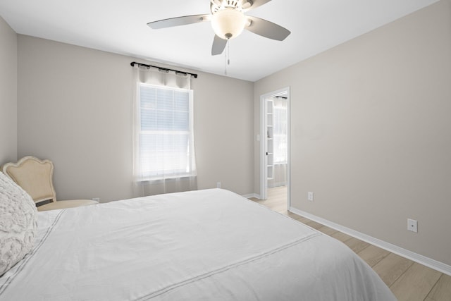 112 Meigs Dr, Shalimar, FL 32579 - bedroom featuring light wood finished floors, baseboards, and ceiling fan