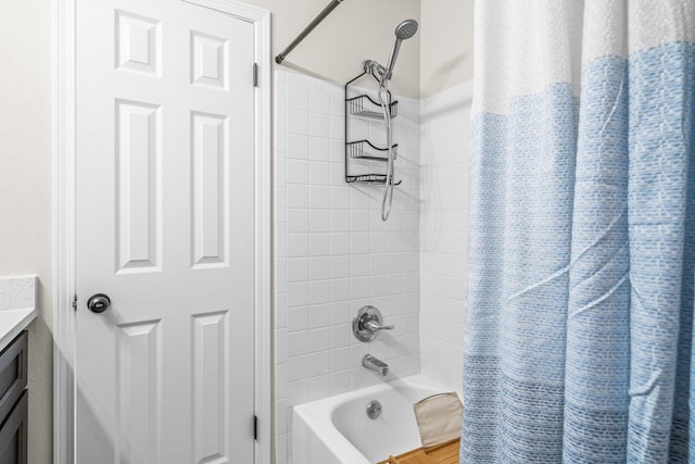 112 Meigs Dr, Shalimar, FL 32579 - bathroom featuring shower / tub combo with curtain and vanity