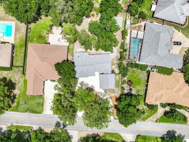 112 Meigs Dr, Shalimar, FL 32579 - aerial view of property's location with nearby suburban area and a pool