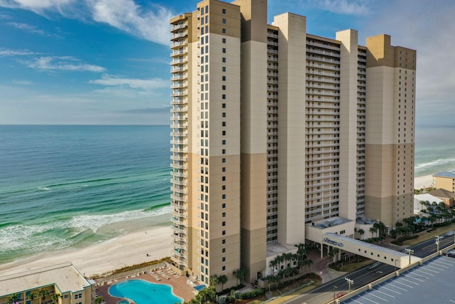 16819 Front Beach Rd Unit 2300, Panama City Beach, FL 32413 - view of building exterior with view of water and beach