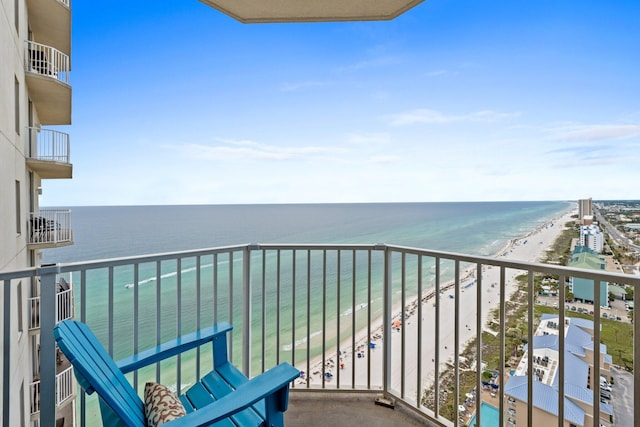 16819 Front Beach Rd Unit 2300, Panama City Beach, FL 32413 - balcony featuring view of water and beach
