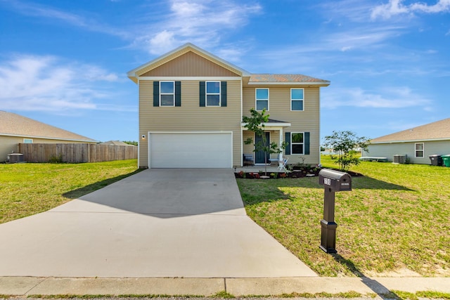 756 Graysen Ln, Defuniak Springs, FL 32435 - view of front of property featuring an attached garage, driveway, and central AC