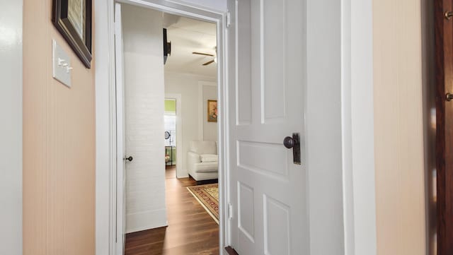 119 E Live Oak Ave, Defuniak Springs, FL 32435 - hall featuring dark wood-style floors
