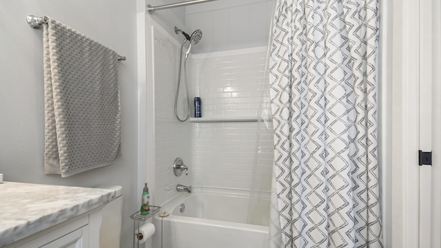 119 E Live Oak Ave, Defuniak Springs, FL 32435 - bathroom with shower / bathtub combination with curtain and vanity