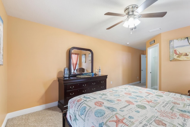 170 Windchime Way, Freeport, FL 32439 - bedroom featuring carpet flooring, baseboards, and a ceiling fan