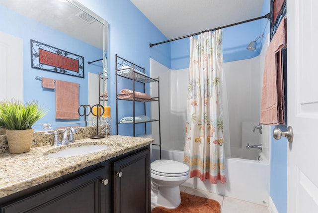 170 Windchime Way, Freeport, FL 32439 - bathroom with tile patterned flooring, toilet, vanity, and shower / tub combo