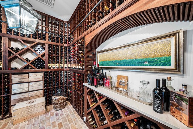 667 E Royal Fern Way, Santa Rosa Beach, FL 32459 - wine room with brick patterned floors