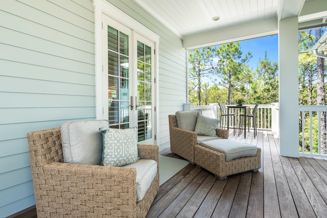 667 E Royal Fern Way, Santa Rosa Beach, FL 32459 - wooden terrace featuring french doors
