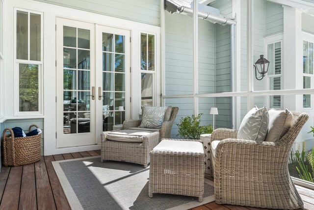 667 E Royal Fern Way, Santa Rosa Beach, FL 32459 - wooden deck with french doors