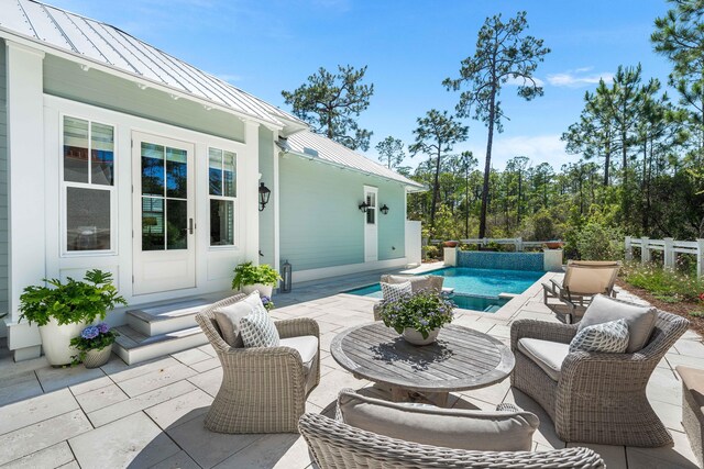 667 E Royal Fern Way, Santa Rosa Beach, FL 32459 - view of patio with a pool with connected hot tub