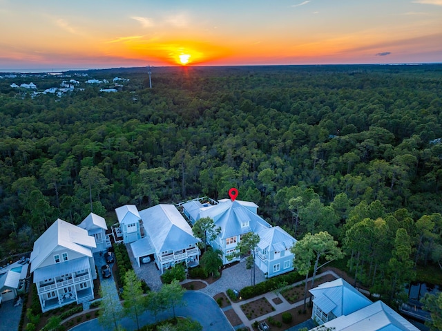 667 E Royal Fern Way, Santa Rosa Beach, FL 32459 - aerial view at dusk of a forest view