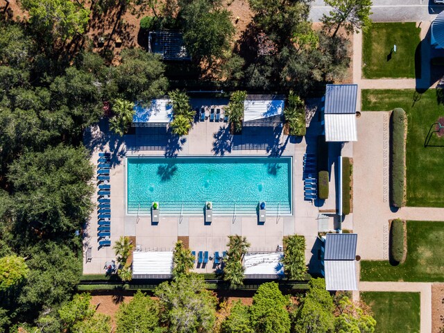 667 E Royal Fern Way, Santa Rosa Beach, FL 32459 - aerial view of a pool
