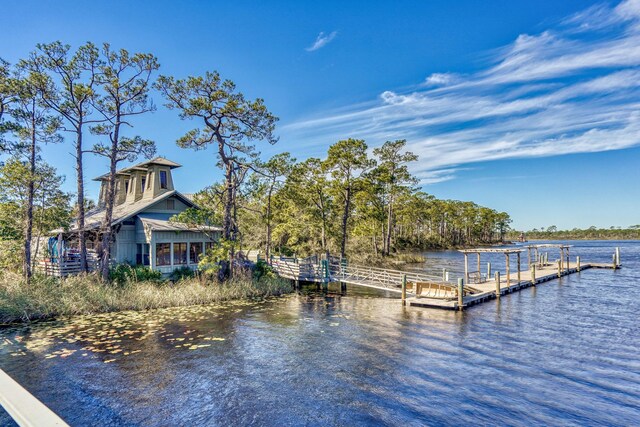 667 E Royal Fern Way, Santa Rosa Beach, FL 32459 - dock featuring a water view