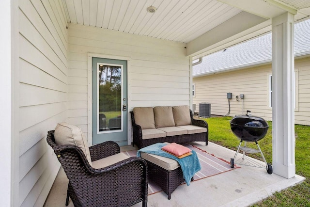 718 Backwater Rd, Port St Joe, FL 32456 - view of patio / terrace with an outdoor hangout area and area for grilling