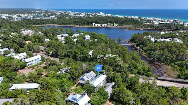 51 W Okeechobee, Santa Rosa Beach, FL 32459 - drone / aerial view of a large body of water and a tree filled landscape