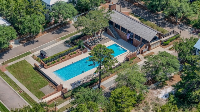 51 W Okeechobee, Santa Rosa Beach, FL 32459 - aerial view of property and surrounding area with a pool