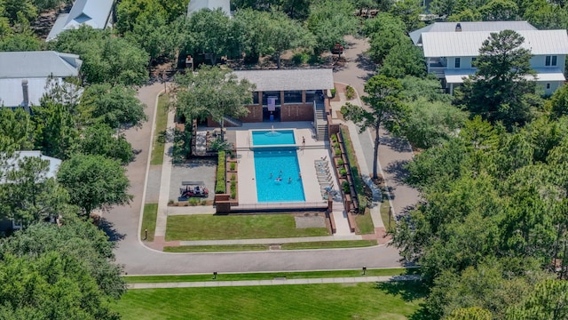 51 W Okeechobee, Santa Rosa Beach, FL 32459 - aerial view of property and surrounding area with a pool area