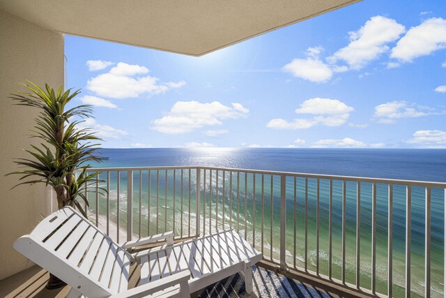 16819 Front Beach Rd Unit 2116, Panama City Beach, FL 32413 - balcony featuring view of water and beach