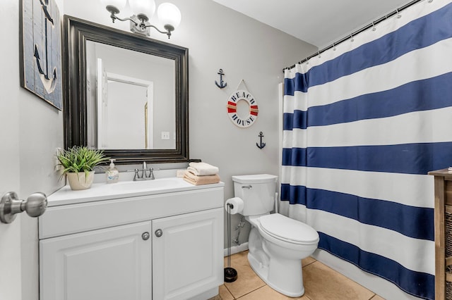 3755 Scenic Highway 98 Unit 1203, Destin, FL 32541 - full bath with toilet, vanity, tile patterned floors, and a shower with curtain