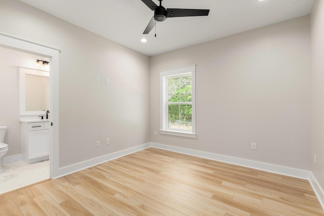 335 J Hunters Way S, Freeport, FL 32439 - unfurnished room featuring ceiling fan, light wood finished floors, recessed lighting, and baseboards