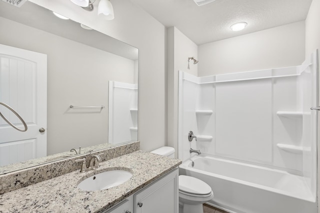 74 Tranquility Ln, Santa Rosa Beach, FL 32459 - bathroom featuring vanity, shower / washtub combination, and a textured ceiling