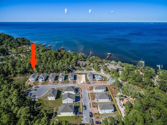 74 Tranquility Ln, Santa Rosa Beach, FL 32459 - aerial view of property and surrounding area featuring nearby suburban area and a nearby body of water