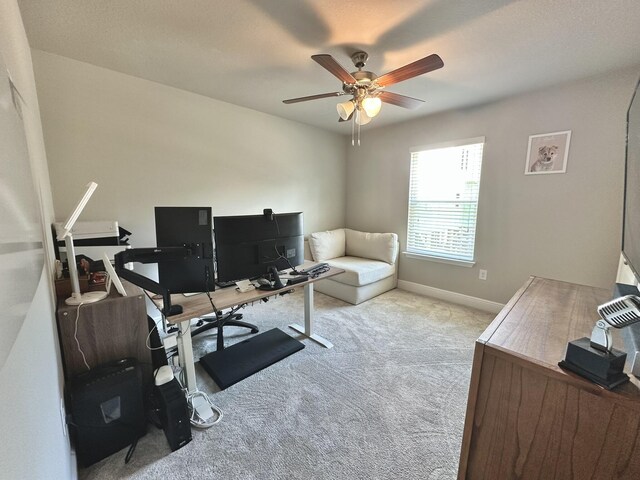 74 Tranquility Ln, Santa Rosa Beach, FL 32459 - carpeted office space featuring ceiling fan and baseboards