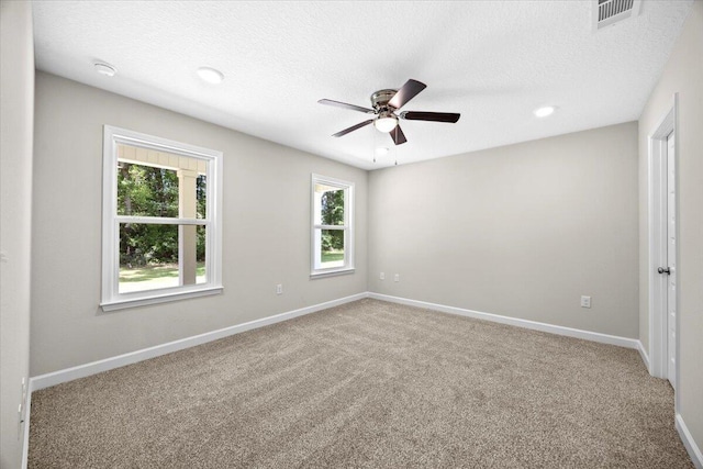 3158 Chestnut St, Crestview, FL 32539 - carpeted spare room featuring healthy amount of natural light, a ceiling fan, baseboards, a smoke detector, and a textured ceiling