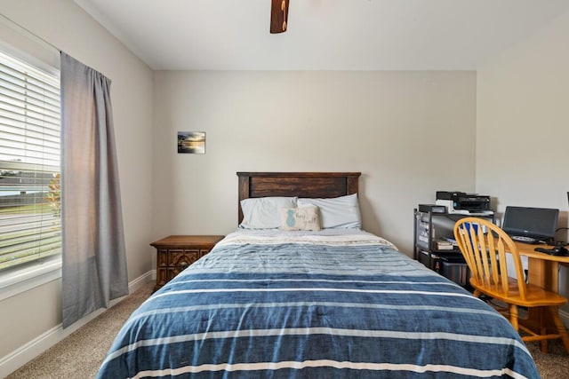 809 Whispering Creek Ave, Freeport, FL 32439 - carpeted bedroom with baseboards and ceiling fan